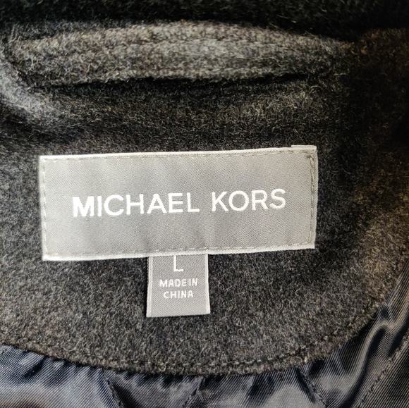 Michael Kors Black Pea Coat Size L - Picture 4 of 5